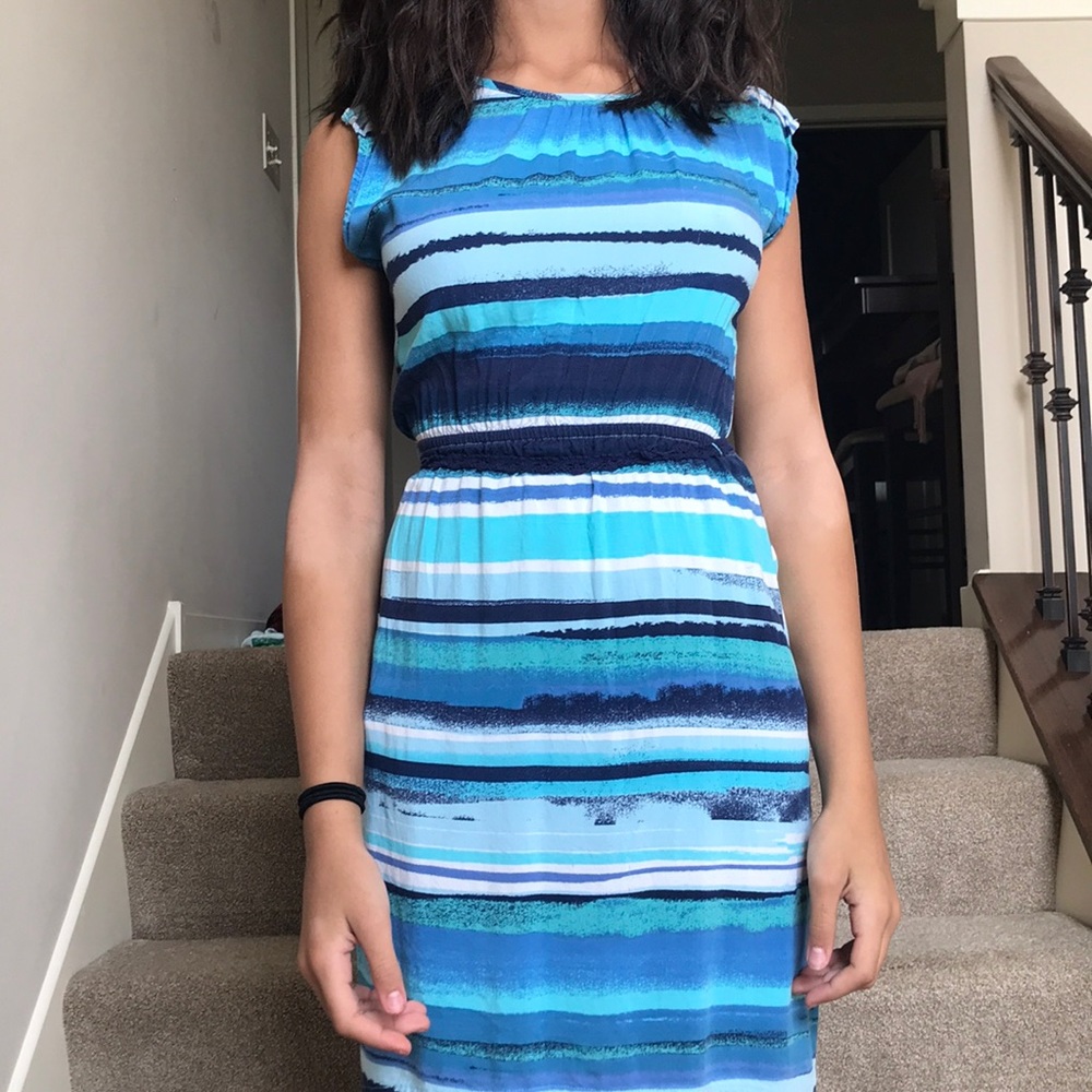 Blue midi dress